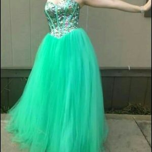 Mint prom dress